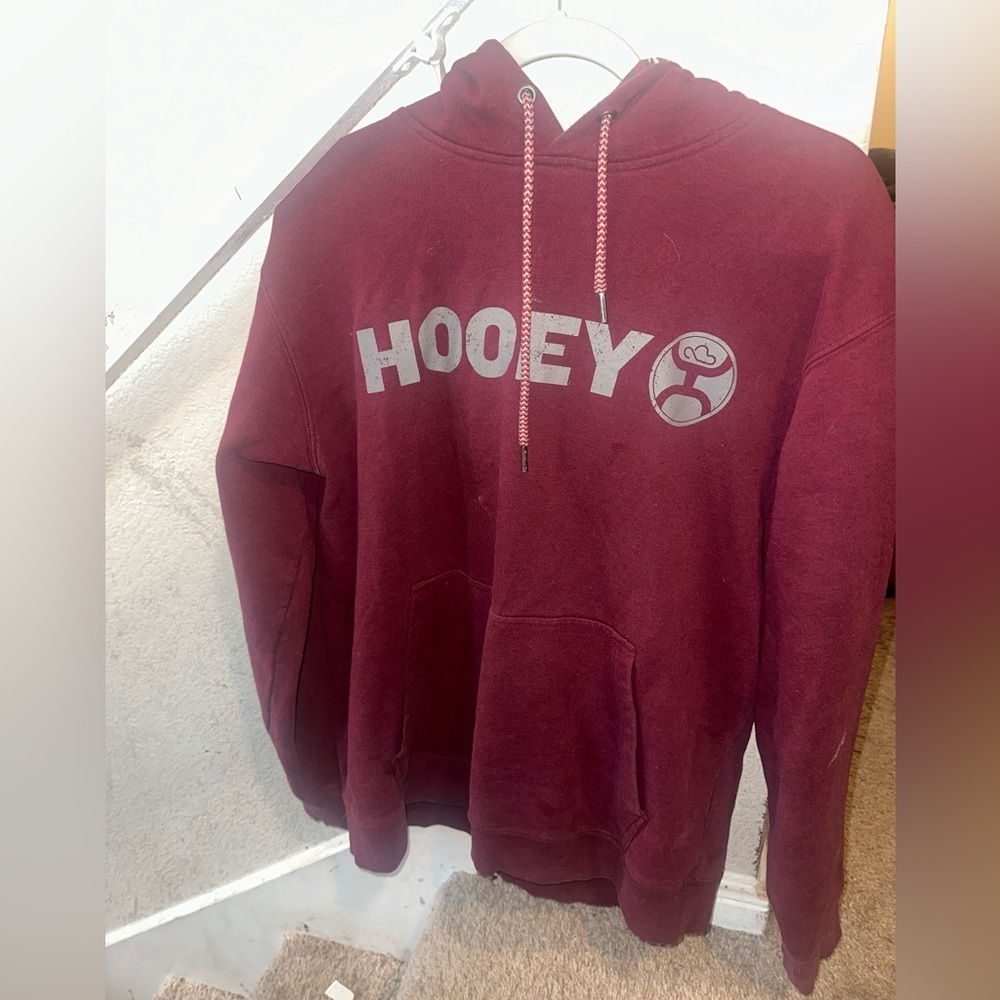 Hooey Burgundy Hoodie with Logo